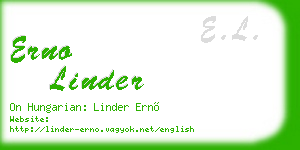 erno linder business card