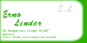 erno linder business card